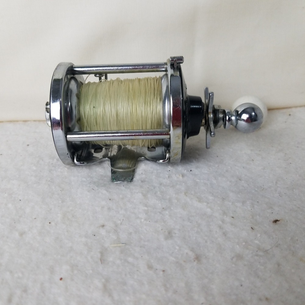 Sears Levelwind 6 4374 Fishing Reel Black Silver Good Vintage Level Wind - Picture 6 of 10